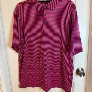Walter Hagen Striped Polo Shirt - Pink and Blue M